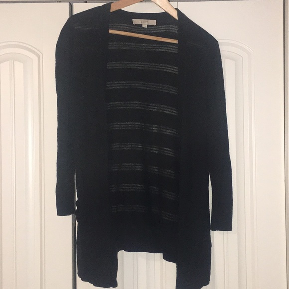 LOFT Sweaters - Black Loft thin cardigan